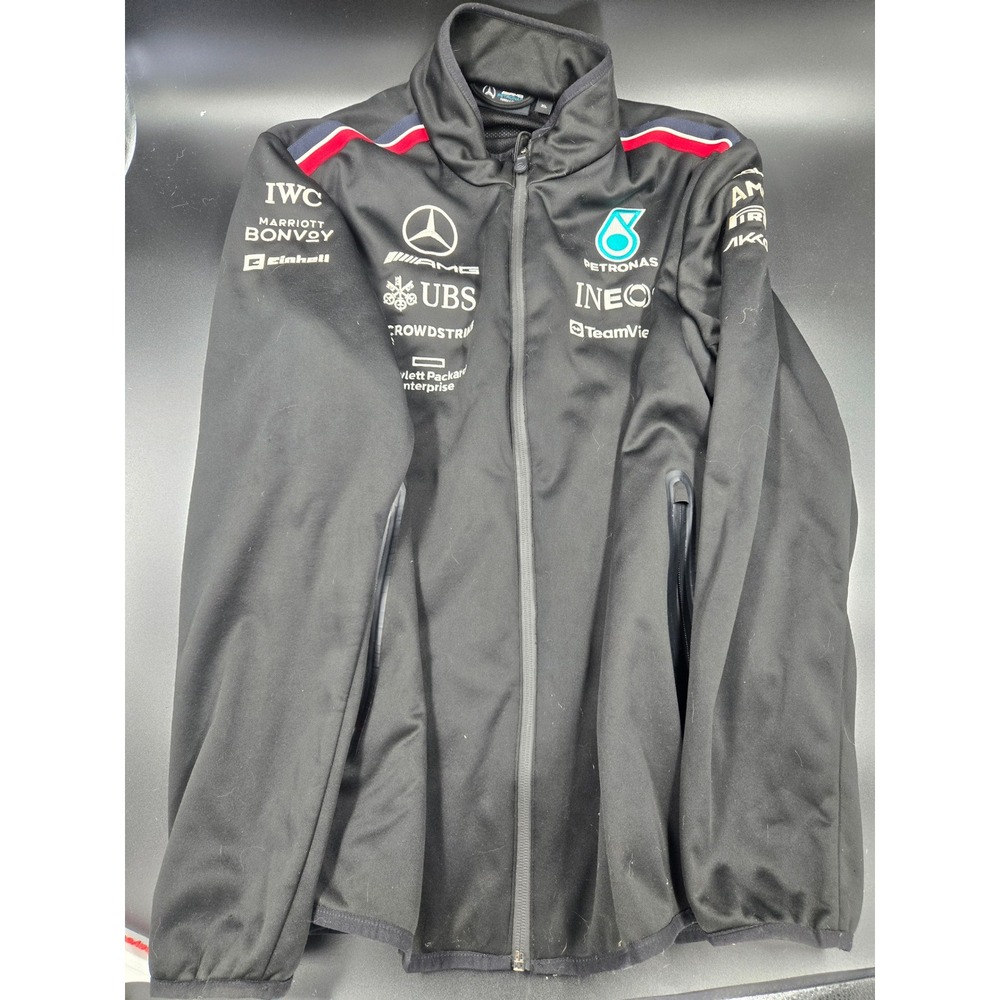 Mercedes AMG Petronas F1 Team Tommy Hilfiger Softshell Jacket Black Mens XL